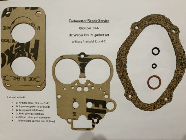 32 Weber DIR 71 Gasket Kit