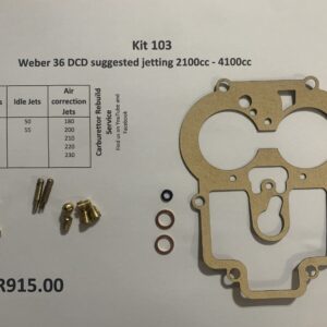 Kit 103 Weber 36 DCD 2100cc-4100cc