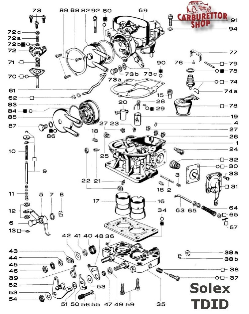 thumbnail of Solex tdid exploded view