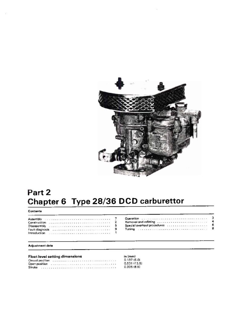 thumbnail of Weber 28-36 DCD manual