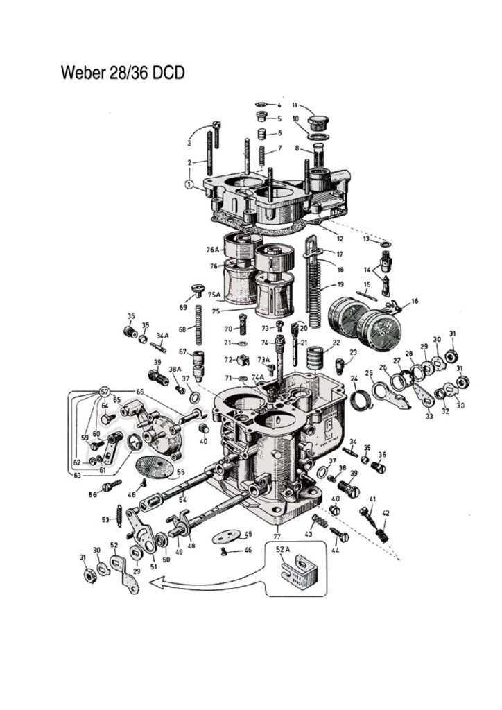 thumbnail of Weber 28-36 DCD parts list