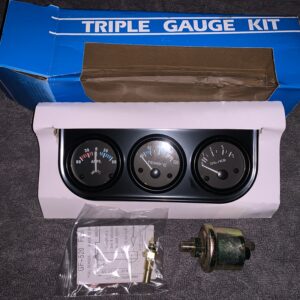 Amp Temp Oil pressure gauge 12v with sensors 52mm (Black)