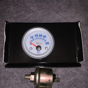 Oil Pressure gauge with sensor 52mm (Silver)