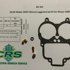 Jet Kit 101 - Weber 32/36 DGEV (Dorco) 1400 Nissan